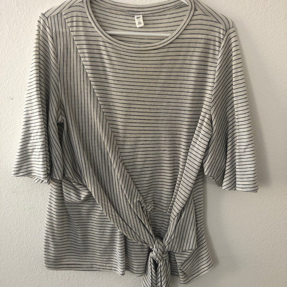 BP Striped Shirt with Bow, Small